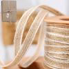 10M/Roll Natural Vintage Jute Burlap Hessian Ribbon With Lace Rustic Wedding Decoration Party DIY Craft Christmas Gift Packaging