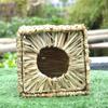 Hedgehog Bunny Handmade Natural Comfortable Foldable Woven Chew Toys Rabbit House Hay Hut Grass Bed
