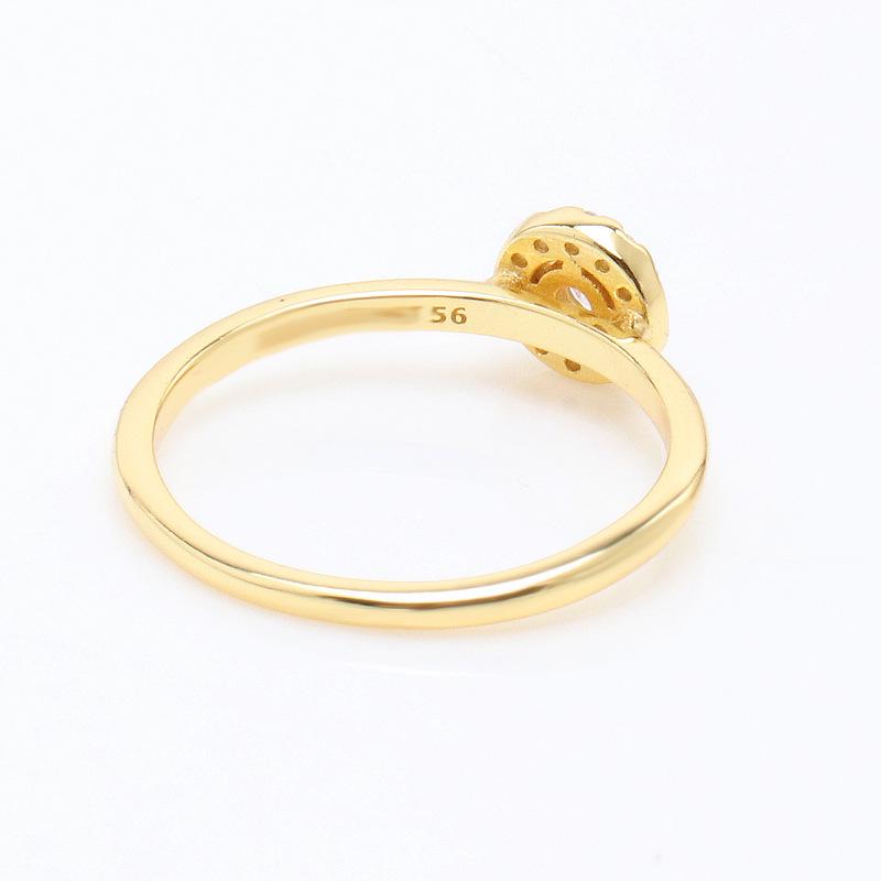Pans PAVÉ Mikro-Set Halo Goldring - Klassisches Rundes Design, Perfektes Weihnachtsgeschenk für Frauen