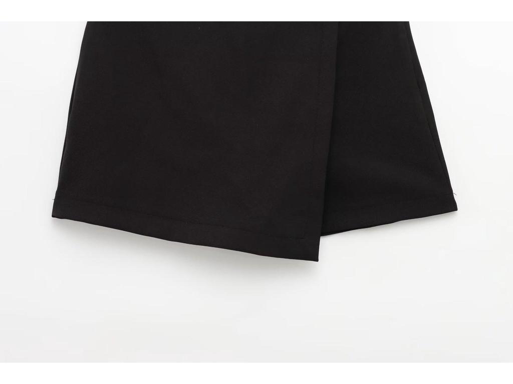 Belted Asymmetrical Double-Breasted High Waist Slimming Shorts - Spring/Summer 2025 Collection