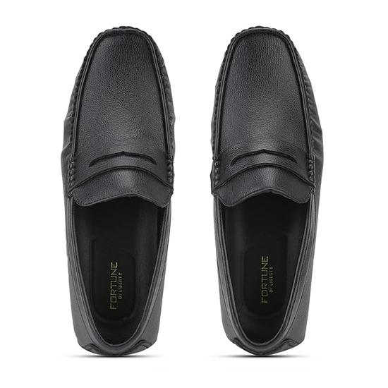 Liberty Fortune AVN-62E Herre Formelle Loafers uten lisser - Svart, Brun - Syntetisk Lær Slip-on med Polstret Fotseng - Stilig Kontorfottøy