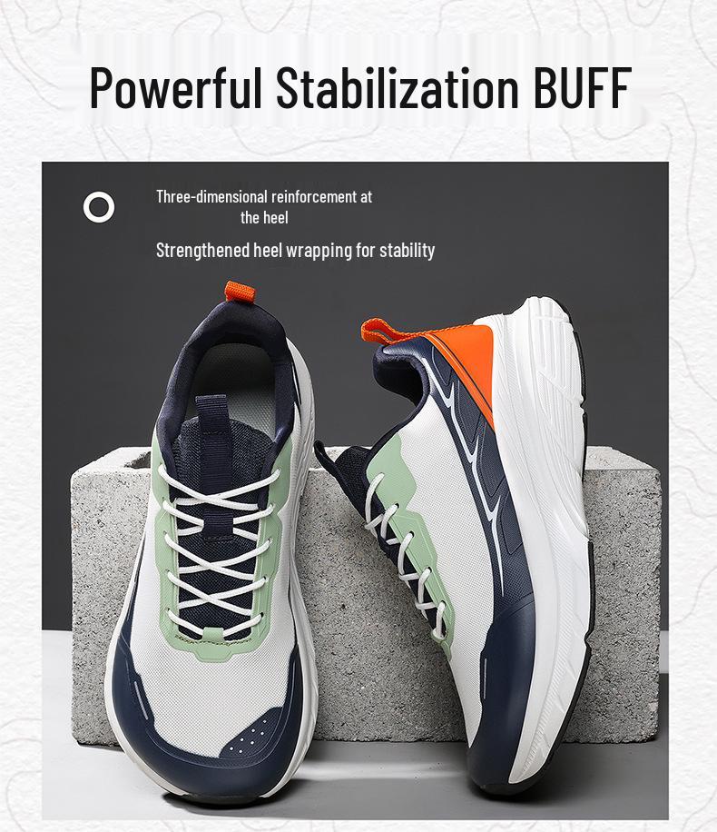 Large-Size Men's Thick Sole Height-Increasing Non-Slip Breathable Dad Running Shoes (Sizes 39-48)