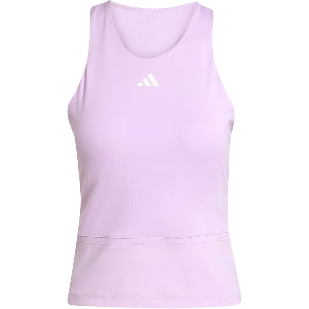 Adidas Solid Color Slim Fit Round Neck Sports Tank Top Women Tops Pink-Plum JW2991