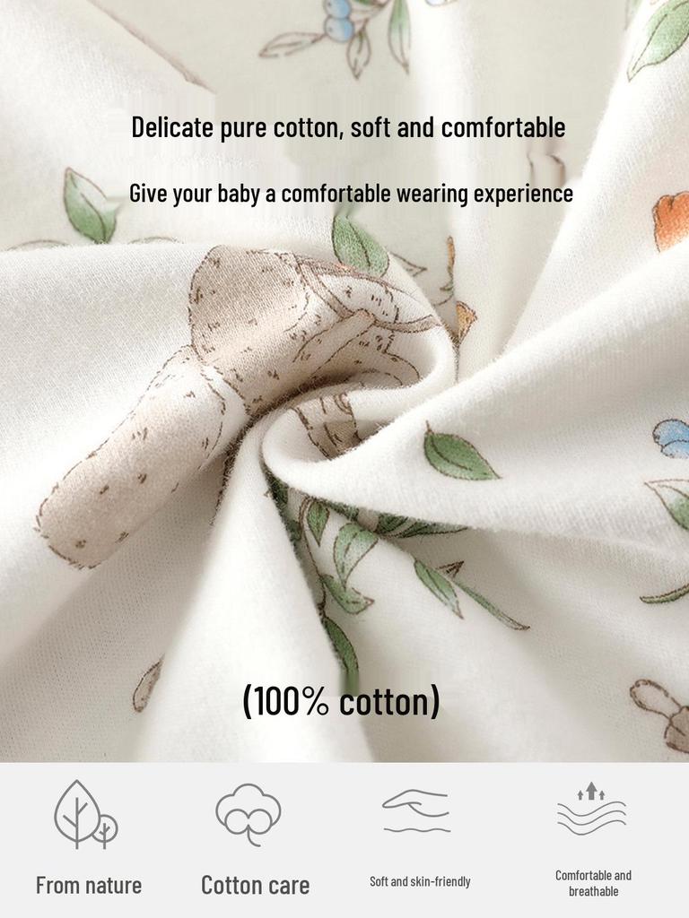 Seamless High Waist Baby Cotton Thermal Pants for Boys & Girls - Autumn/Winter Base Layer