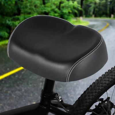 Siodła rowerowe PU wodoodporne duże siodło rowerowe bez nosa amortyzujące wygodne miękkie poduszki do roweru szosowego MTB poszerzone 2025