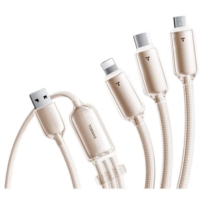TULAS Little Ice Line Series 3-in-1 Fast Charging Cable