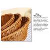Multipurpose Imitation Rattan Basket Round Bread Basket Food Storage Basket  Household Storage