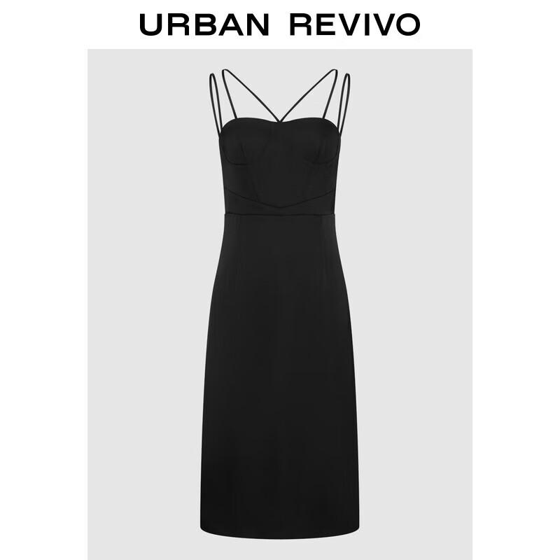 UR 2025 Autumn Women s Cross Strap Midi Dress L