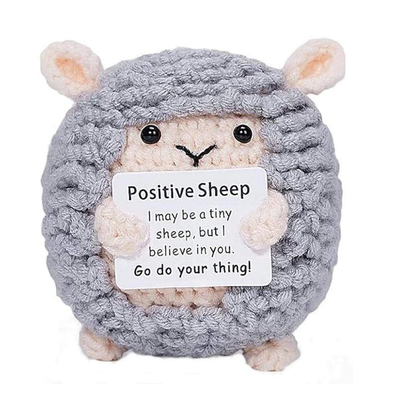 Customizable Positive Potato Funny Avocado Duck Cute Knitted Crochet Doll With Card For Mom Dad Friend Birthday Cheer Up Gift