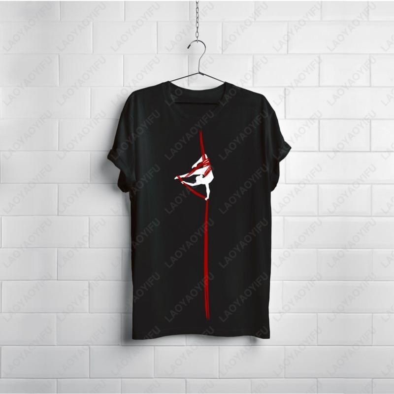 

In The Silks Aerialist Circus Arts Yoga Tee Oneck Printed Casual Unisex Cotton Shirt Classy Elegant Modern Graphic Women Tops S