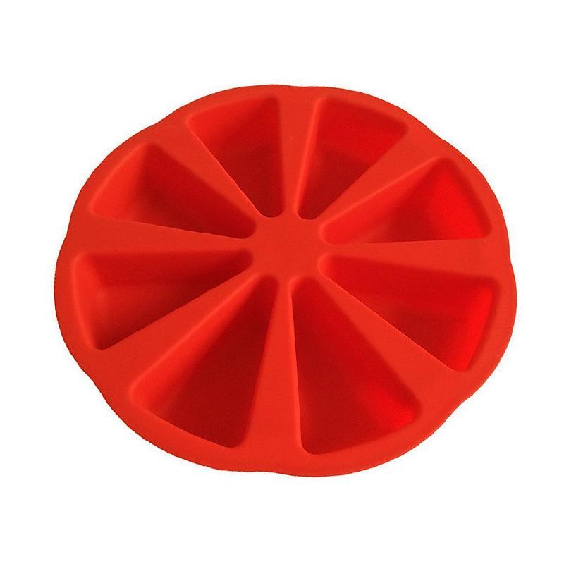 Silicone Cake, Chocolate, and Mousse Mold - 8-Piece Pizza-Style Baking Plate