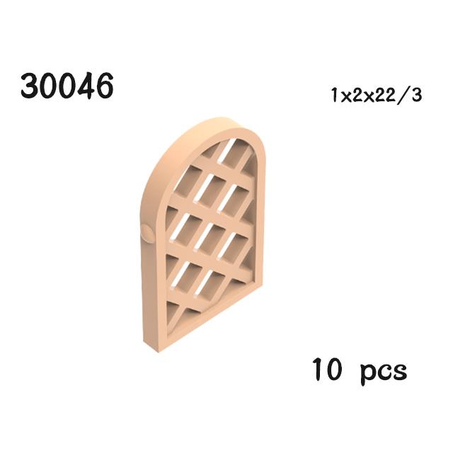 

Brick Playset City Series Parts 1x2x2 2/3 Window 10PCS Fits For with 30046 30044 MOC House Block Bricks Street View Accessory Parts