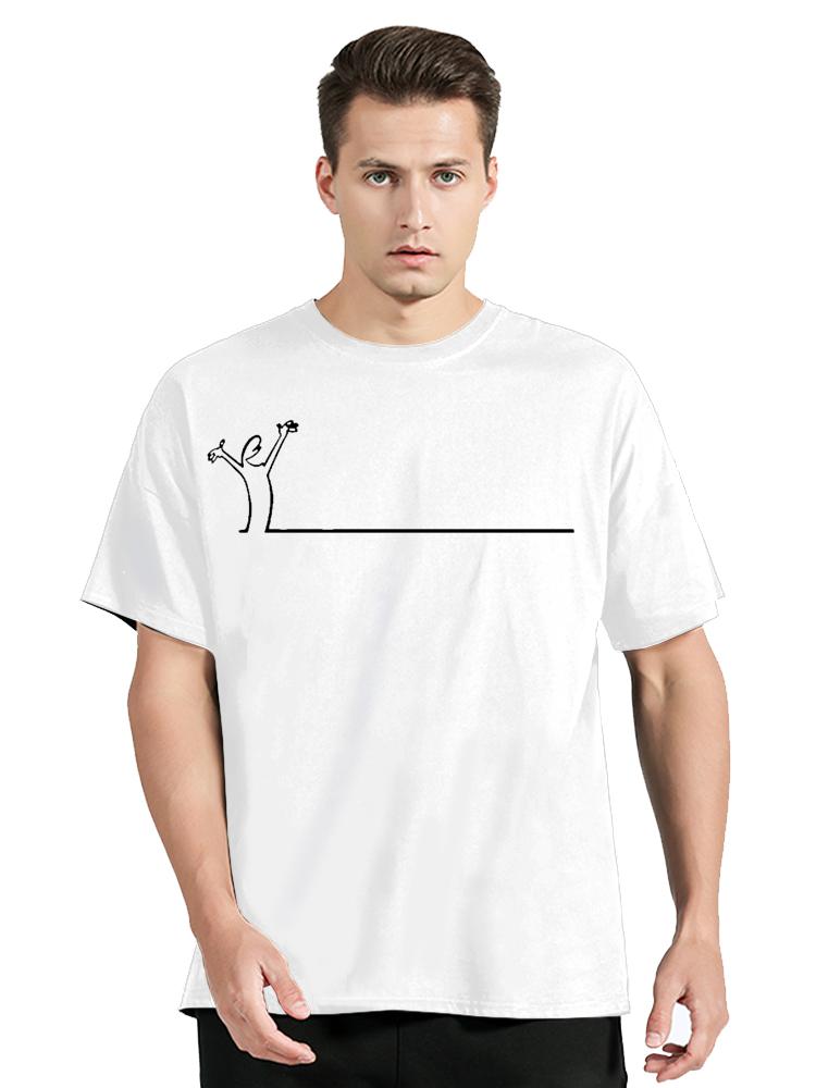 La Linea The Line Osvaldo Cavandoli TV Men's T-shirt Fashion Harajuku Cotton Tshirt Clothing Oversized Tops Tees