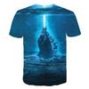 Vibrant 3d Print Godzilla King Of The Monsters Unisex Casual Short Sleeve T-shirt