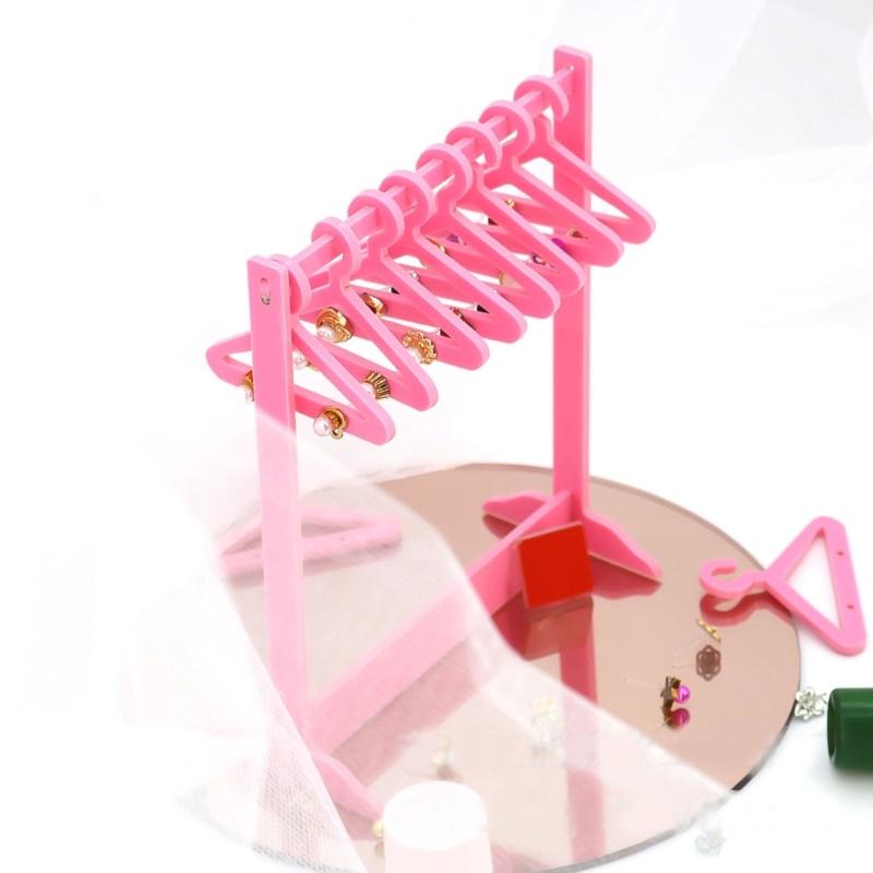 Acrylic Single-layer Earrings Holder Jewelry Display Stand Necklace Jewelry Show Bracket Earring Organizer Stand Durable