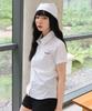 WAIKEI Scarf Set Dot Short Sleeve Shirt White