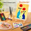 Shuttle Art Acrylic Set with 15 Includes Wooden Canvas and and Perfect for and Tole Suitable for and Perfect for and Paints, 69-Piece Colors, Easel,