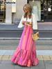 Floral Print Midi Skirt Women Summer Casual Vacation Maxi Dress
