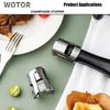 WOTOR Champagne Stopper, Stainless Steel Prosecco Bottle Stopper with Food-Grade Silicone, Reusable Champagne Cork & Saver, Leak-Proof, Keeps Champagn