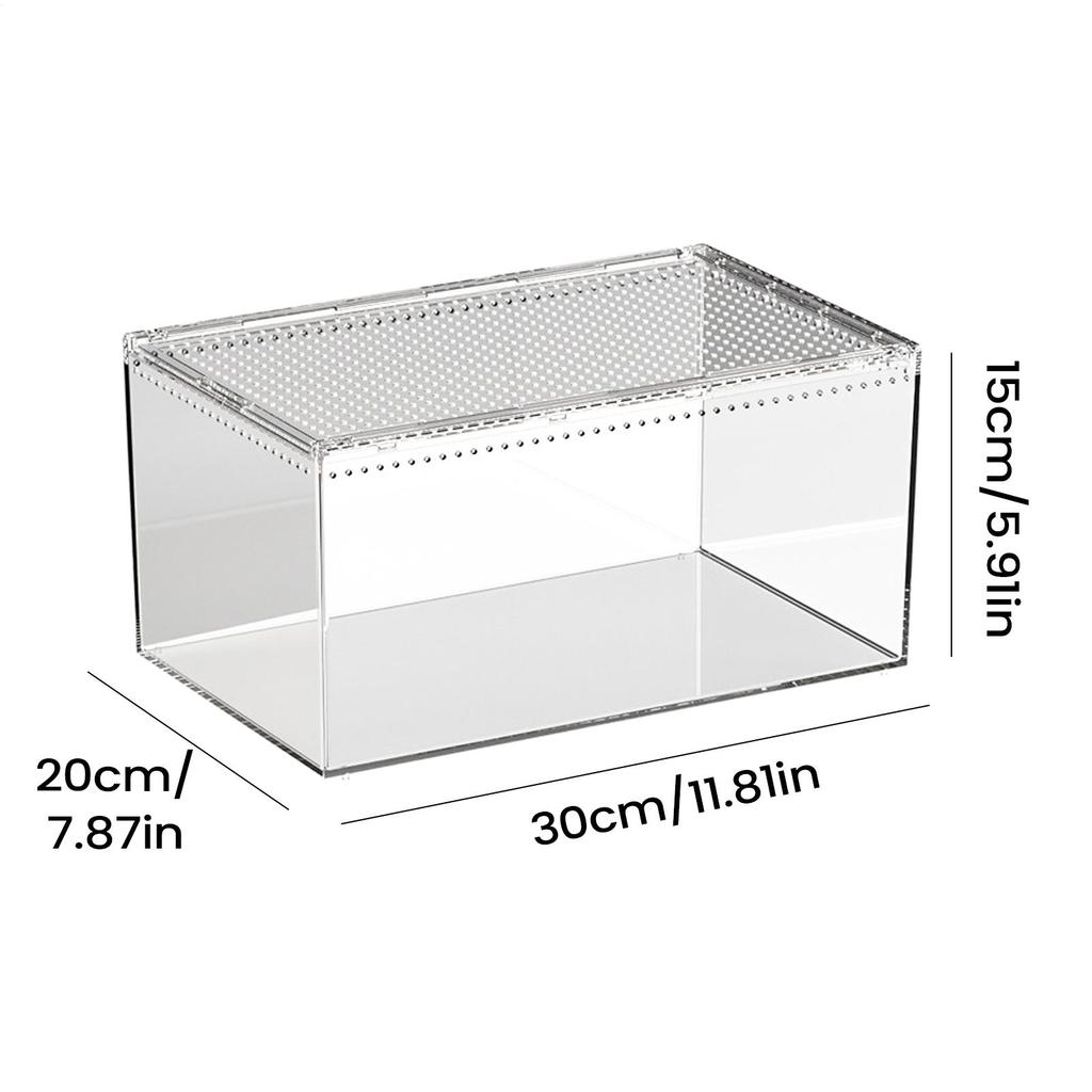 Spider Enclosure Transparent Reptile Enclosure Snake Terrarium for Gecko Snake Frog Chameleon Bearded Dragon Tortoise