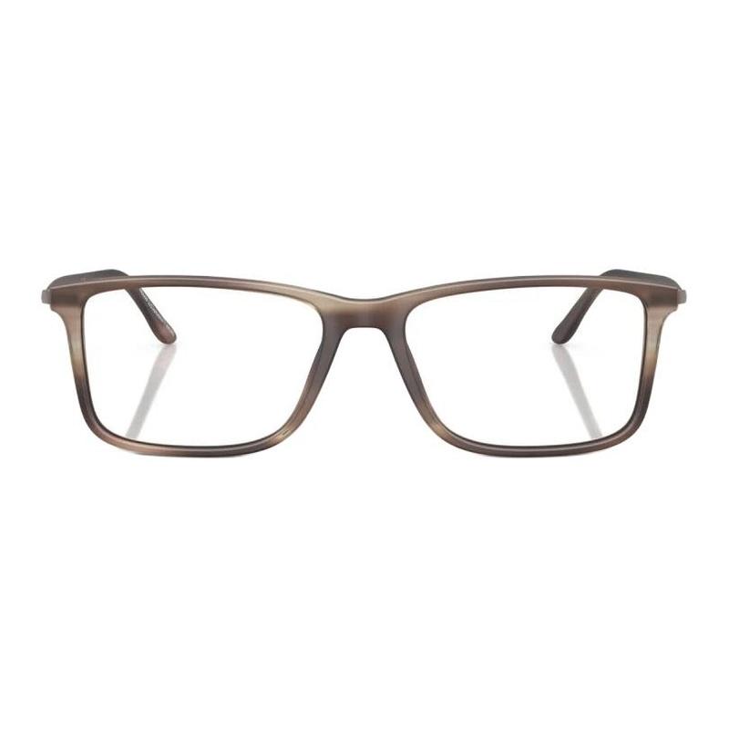 Armani Temple brand logo acetate rectangular optical glasses unisex couple model brown