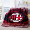 Ac Milan Customize Text Blanket Throw Customizable Blanket Soft Warm Cozy for Seaside Home Decor Livingroom Office for All Occasions