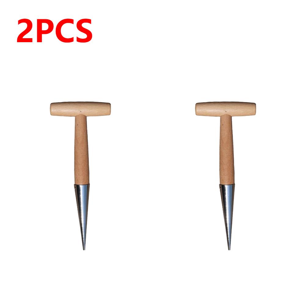 

1/2 шт. Т-образная деревянная ручка Ручная сеялка Диббер Посадка семян Луковицы Копание Садовый диббер Инструмент для посадки Пересадка Диспенсер для семян Сад