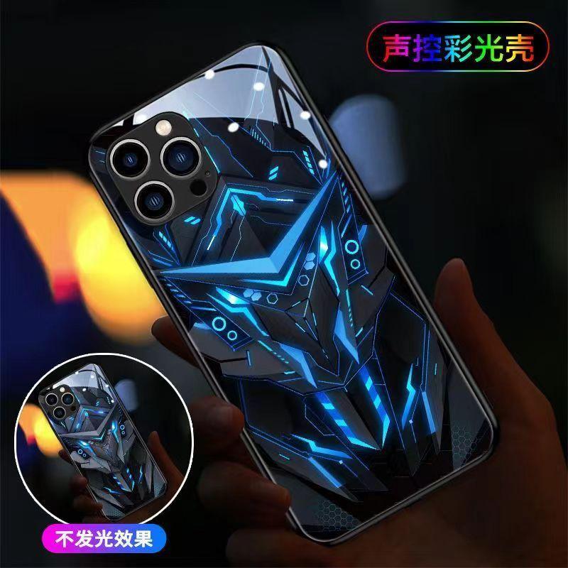 

Gundam mecha apple 17 mobile phone case iphone17 luminous mobile phone case incoming flash mobile phone case 16pro applicable iphoen17promax
