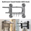 No Drilling Toilet Storage Rack Wall Mount Suction Cup Towel Rack  Hotel