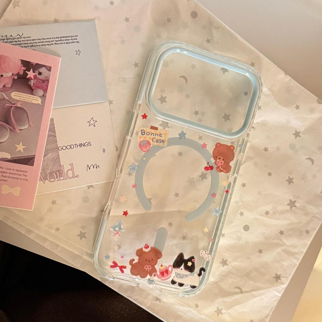 Cute Cat Magnetic Phone Case for iPhone 16, iPhone 17, and iPhone 17 Pro Max