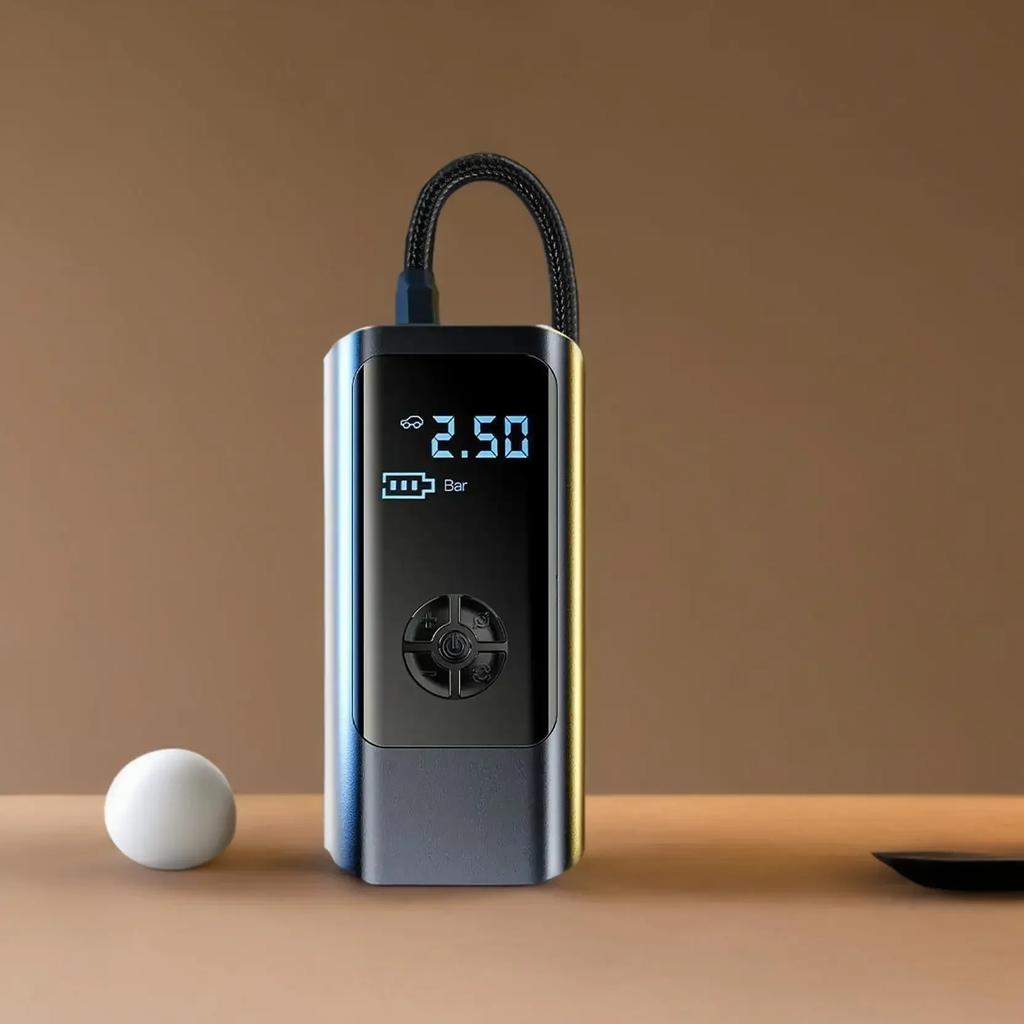 Ultra-Compact Rechargeable Air Pump -Mini Inflator with Rapid Inflation Technology for Travel, Camping & Emergency Car Tire Use