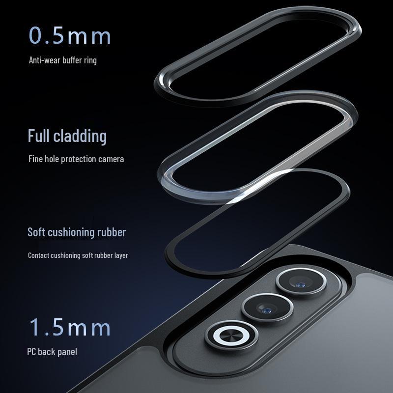 OnePlus Nord5 Skin-Feel Frosted Case with Airbag, Dust Plug, and Anti-Fall Protection for OnePlus 13T.
