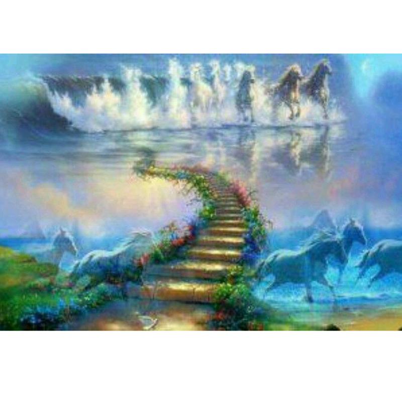 Regenbogen DIY 5D Diamant Malerei Kreuzstich Landschaft Tiere Diamant Stickerei Strass Bild Kreuzstich Kit Wohnkultur