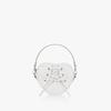 Findkapoor Ribbon Tie Heart Bag - White