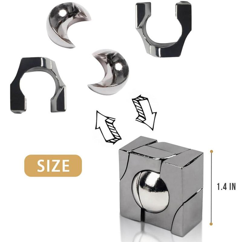 Puzzle Rompicapo in Metallo 9 Pezzi Giocattoli Educativi Intellettuali Sblocca Intreccio Test QI Adulti Bambini Trucchi Magici Regali Novità