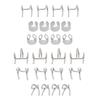 24Pcs Viking Bart Perlen Rohr Clamp Kit Männer Antike Nordischen Vikings Runen Perle DIY Dekoration Silber
