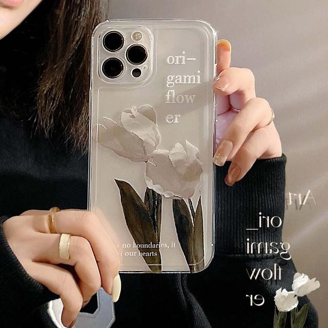Dasiy Weiße Blume Ins süße Cartoon stoßfeste Handyhülle für iPhone 11 12 Promax 13 14 Pro Max Plus Silikon Soft Shell Capa