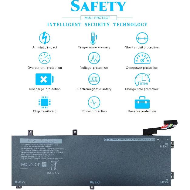 

Аккумулятор для ноутбука 56 Втч RRCGW, Замена аккумулятора Dell XPS 15 для XPS 15-9550 15-9560 15-9570 Precision 5510 5520 5530 серии мобильных рабочих станций P56F