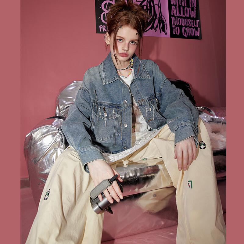 UNIFREE American Retro Loose Fit Distressed Denim Jacket