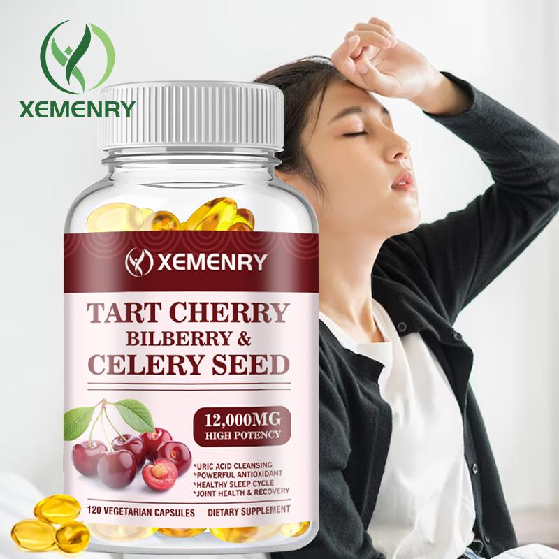 Tart cherry, blueberry, and celery 12000 mg - Powerful uric acid cleanser, supports joint health