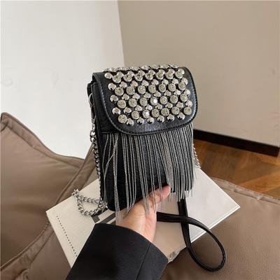 Bags, Personalized Rivet Small Bag, 2025 New Korean Version Fashion, Niche and Versatile Women's Chain Crossbody Small Square Bag