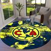 Club America Round Area Rug,Carpet Rug for Living Room Bedroom Sofa Playroom Decor,Non-slip Floor Mat