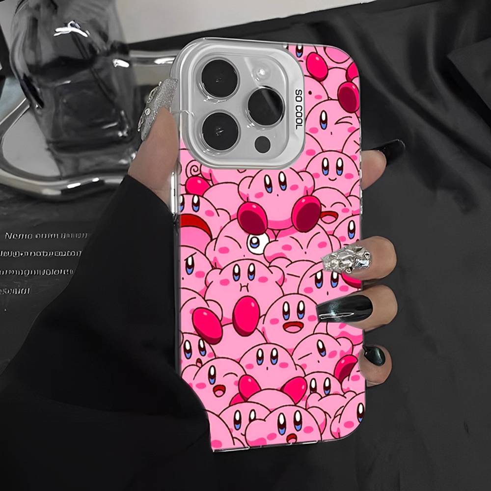 Stars K-Kirby Clear Phone Case For IPhone 16 15 14 13 12 11 Pro Max 17 Plus Colorful Cover