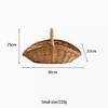 Grande Cesto Intrecciato in Rattan e Salice: Ideale per Conservazione, Frutta, Verdura, Picnic, Spesa e Fiori di Natale.