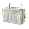 Bedside Storage Hanging Bag with Sturdy Hooks Large Capacity Multiple Compartments Waterproof Lining Bunk Bed Shelf Bedside Caddy