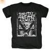 Vtg Brutal Truth Band Kurzarm Baumwolle Schwarz Volle Größe Unisex Shirt AC1349