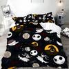 New Nightmare Before Christmas Duvet Cover with Pillow Cover Bed Set Jack and Sally 3D Skull Christmas Bedding Set Bedroom Decor