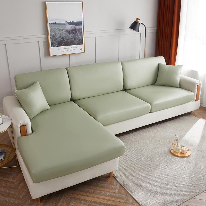 Solid Color Waterproof Elastic Sofa Cover - Modern & Simple Design