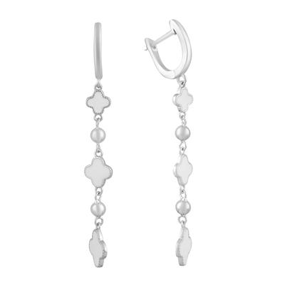 Silver Earrings with Enamel (2130604)