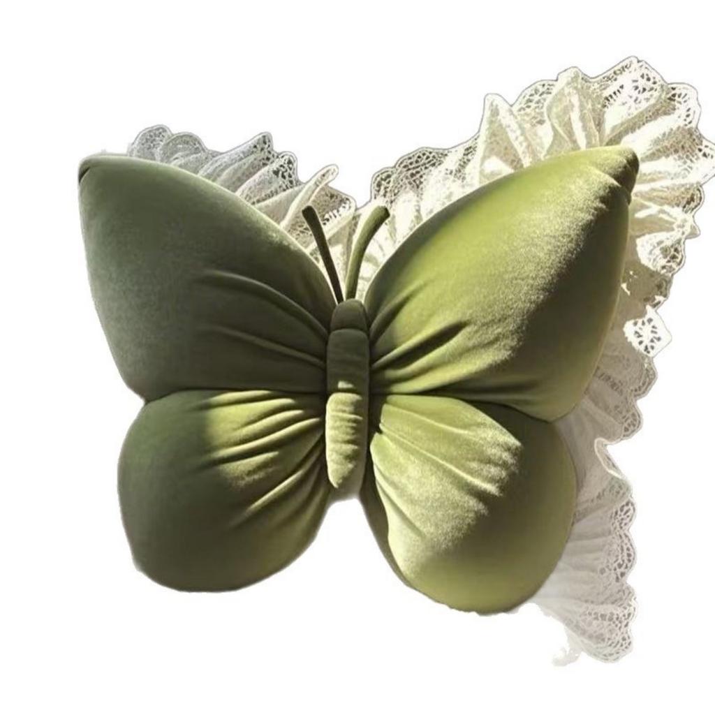 Elegant Butterfly Shaped Cushion - Modern Lace Design, Ideal for Bedroom and Home Decor, Gifts, Bedroom Decor | Elegant Decor, Decorative Pillow